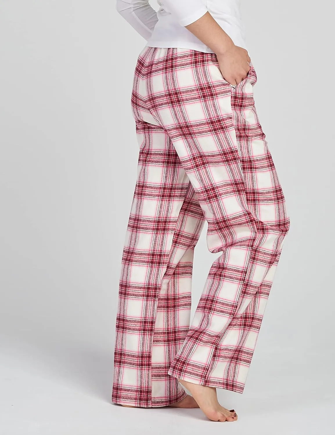 LAPASA Women's Pajama Pants, Comfy Lounge Sleep PJ Pants with Drawstring and Pockets L74 Flannel / L109 Fleece