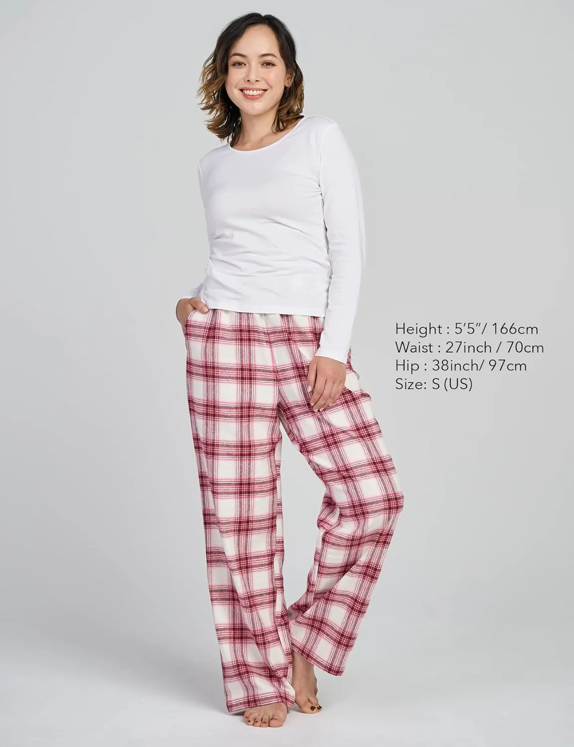 LAPASA Women's Pajama Pants, Comfy Lounge Sleep PJ Pants with Drawstring and Pockets L74 Flannel / L109 Fleece