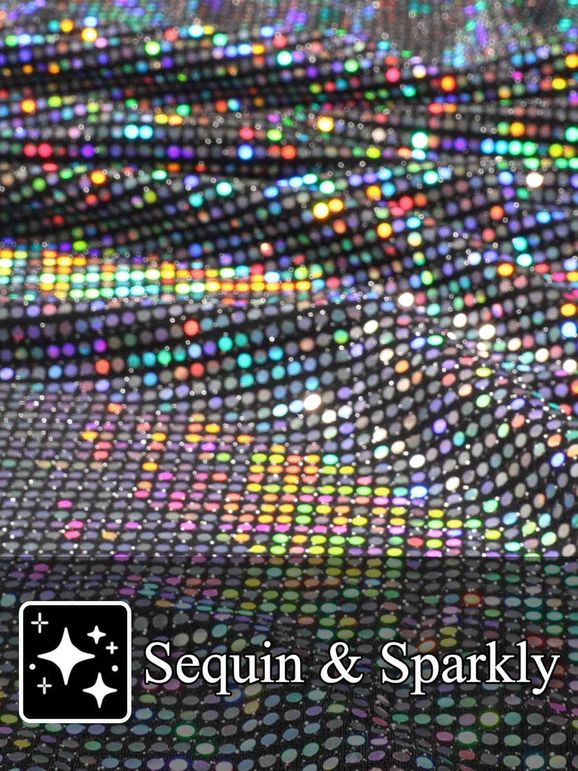 Lars Amadeus Sequins Pants for Men's Party Disco Shiny Sparkly Straight Leg Trousers