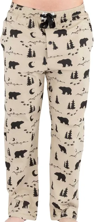Lazy One Bear & Bigfoot Pajama Pants For Men, Men's Separate Bottoms, Lounge Pants, Funny, Humorous
