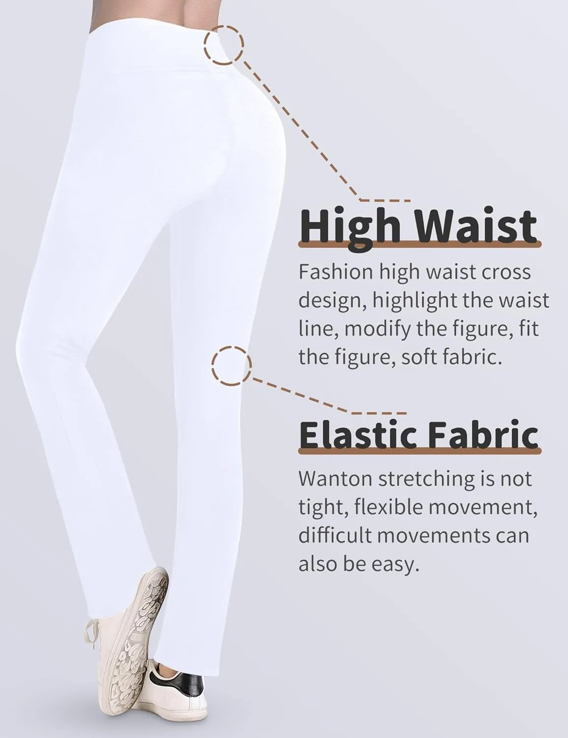 Leggings with Pockets for Girls Solid Black Stretch High Waist Tummy Control Workout Dance Bootcut Yoga Pants