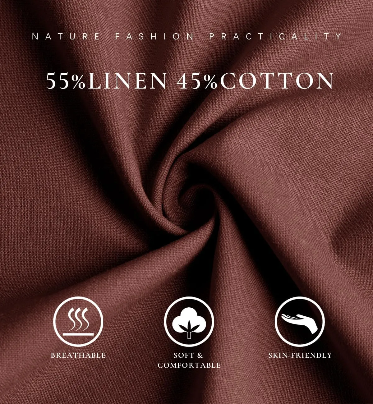 Les umes Womens Linen Wide Leg Pants Elastic Waist Cotton Loose Casual Baggy Trousers with Pockets