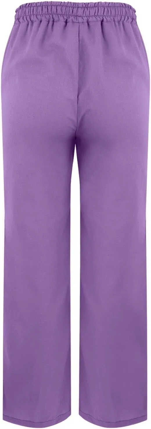 Linen Pants Women High Waisted Beach Pants Loose Lightweight Wide Leg Trousers with Pockets Workout Vacation Capris