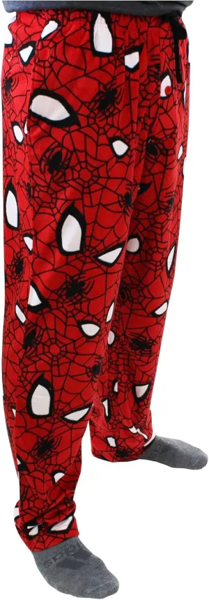 Marvel Spider-Man Mens Plush Fleece Lounge Pajama Pants