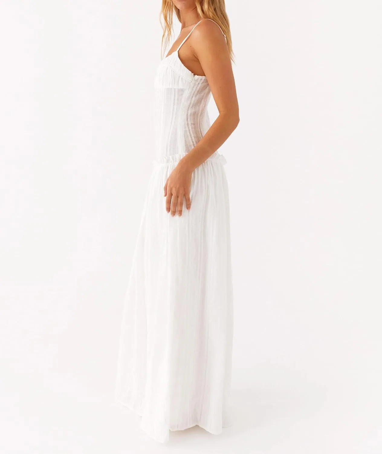 Meiweileya Women Spaghetti Strap Maxi Dress Smocked Drop Waist Long Dresses Backless Tiered Flowy Sundress Summer Beach 2025
