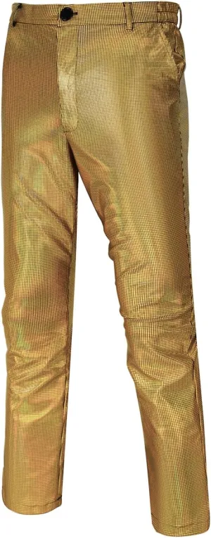 Men's 70s Disco Pants Metallic Sequin Straight Leg Trousers Party Dance Outfits