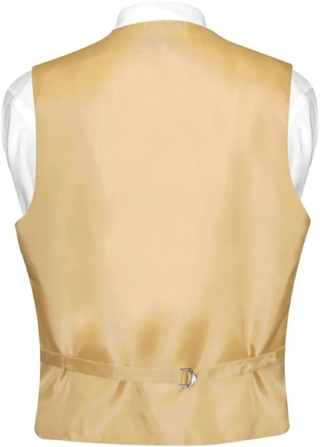 Men's Dress Vest & BowTie Solid PINK Color Bow Tie Set for Suit or Tuxedo