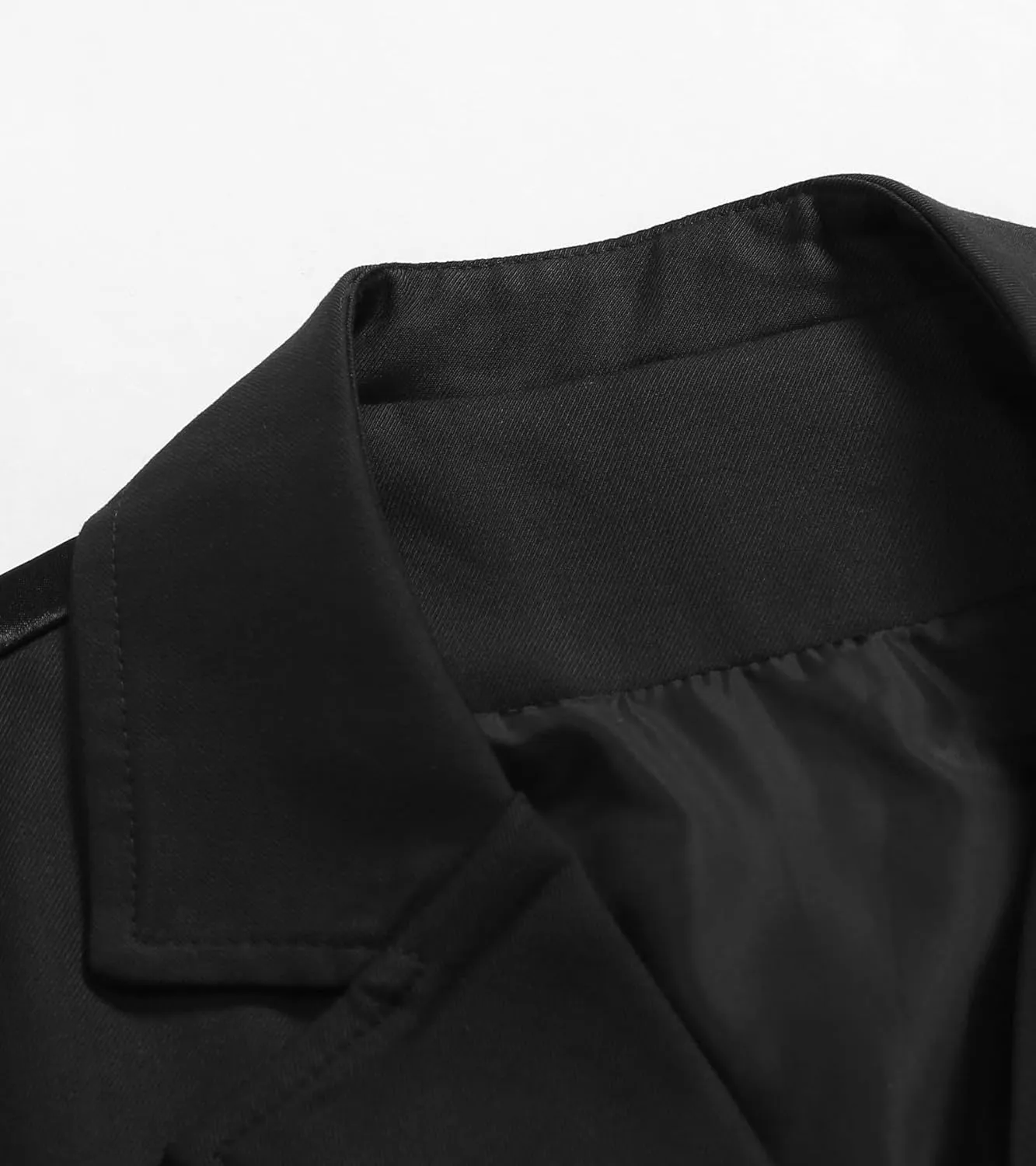 Mens Formal Suit Vest Slim Business Fit Waistcoat with 1 Pockets for Suit or Tuxedo