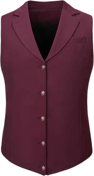 Mens Formal Suit Vest Slim Business Fit Waistcoat with 1 Pockets for Suit or Tuxedo