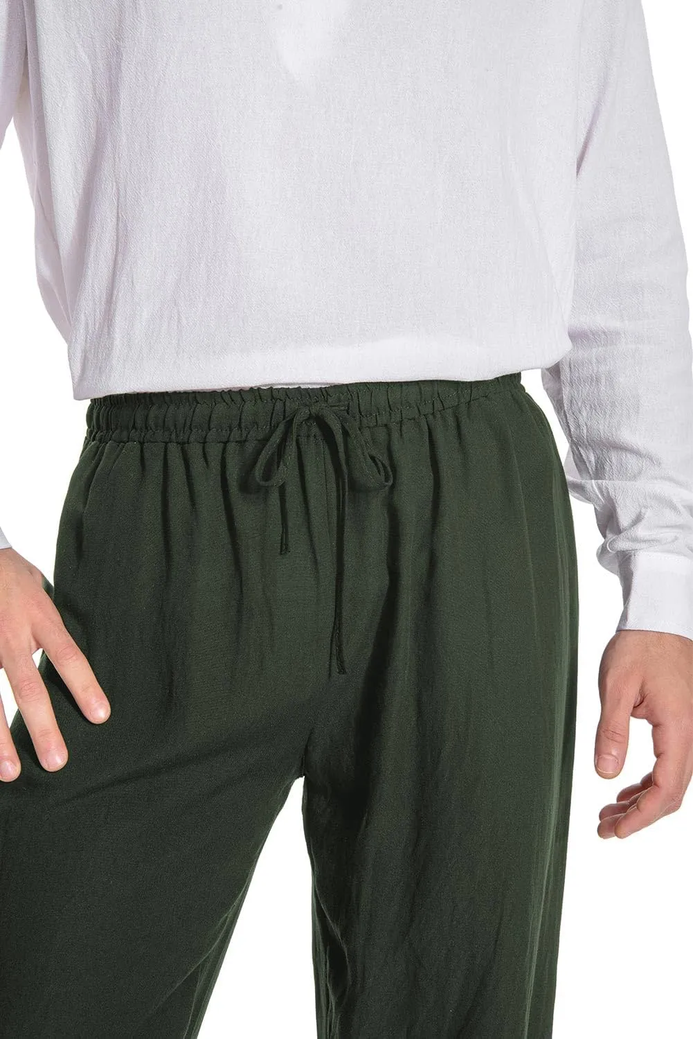 Mens Spring Summer Autumn Ankle Banded Pants Medieval Viking Navigator Trousers Renaissance Pants