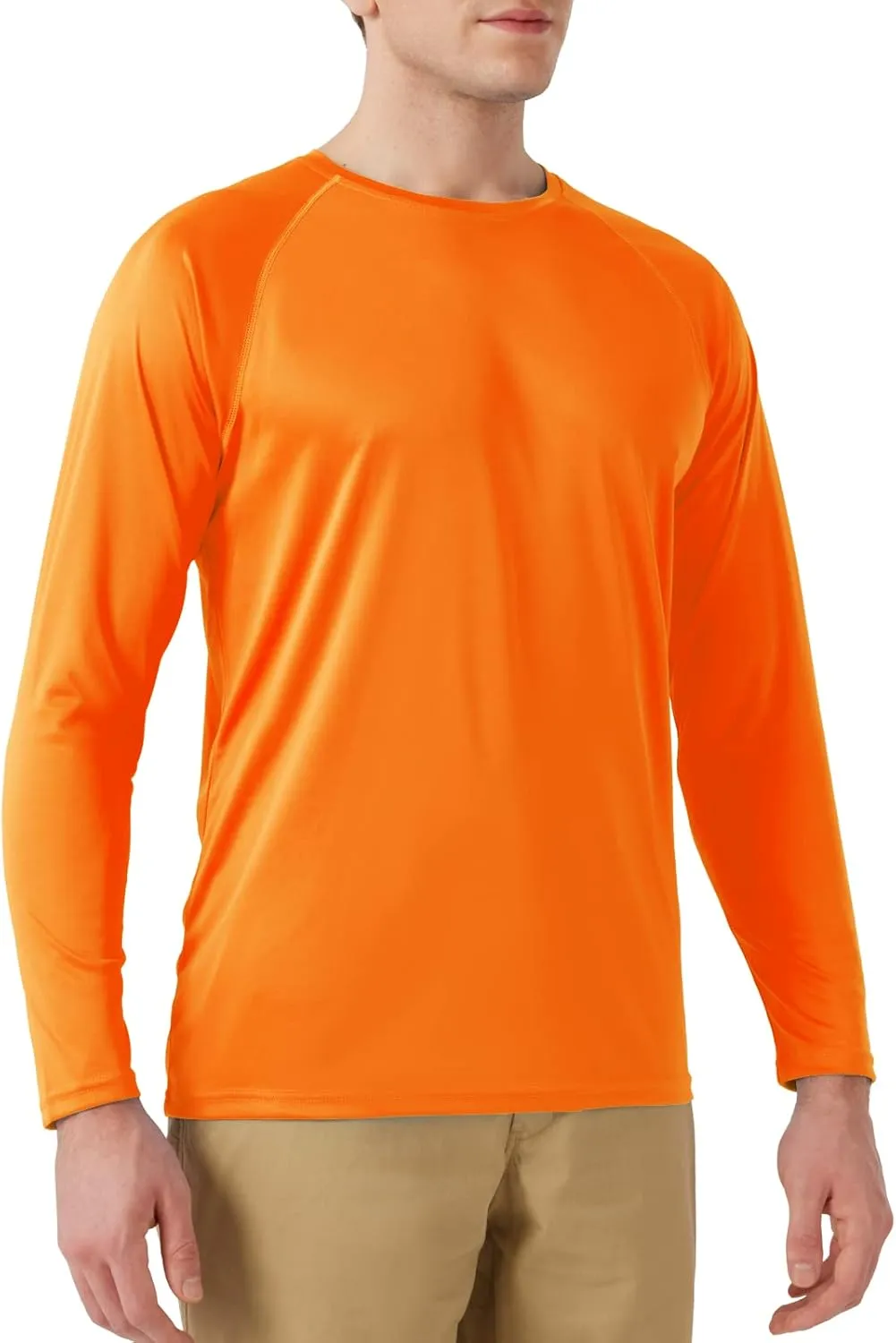 Mens UPF 50  Rash Guard Swim Shirt Long Sleeve Moisture Wicking Quick Dry Lightweight Wrinkle-Resistant