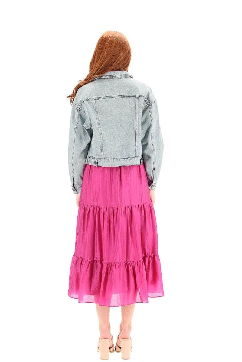 Natalia Denim Jacket Diamante Trim