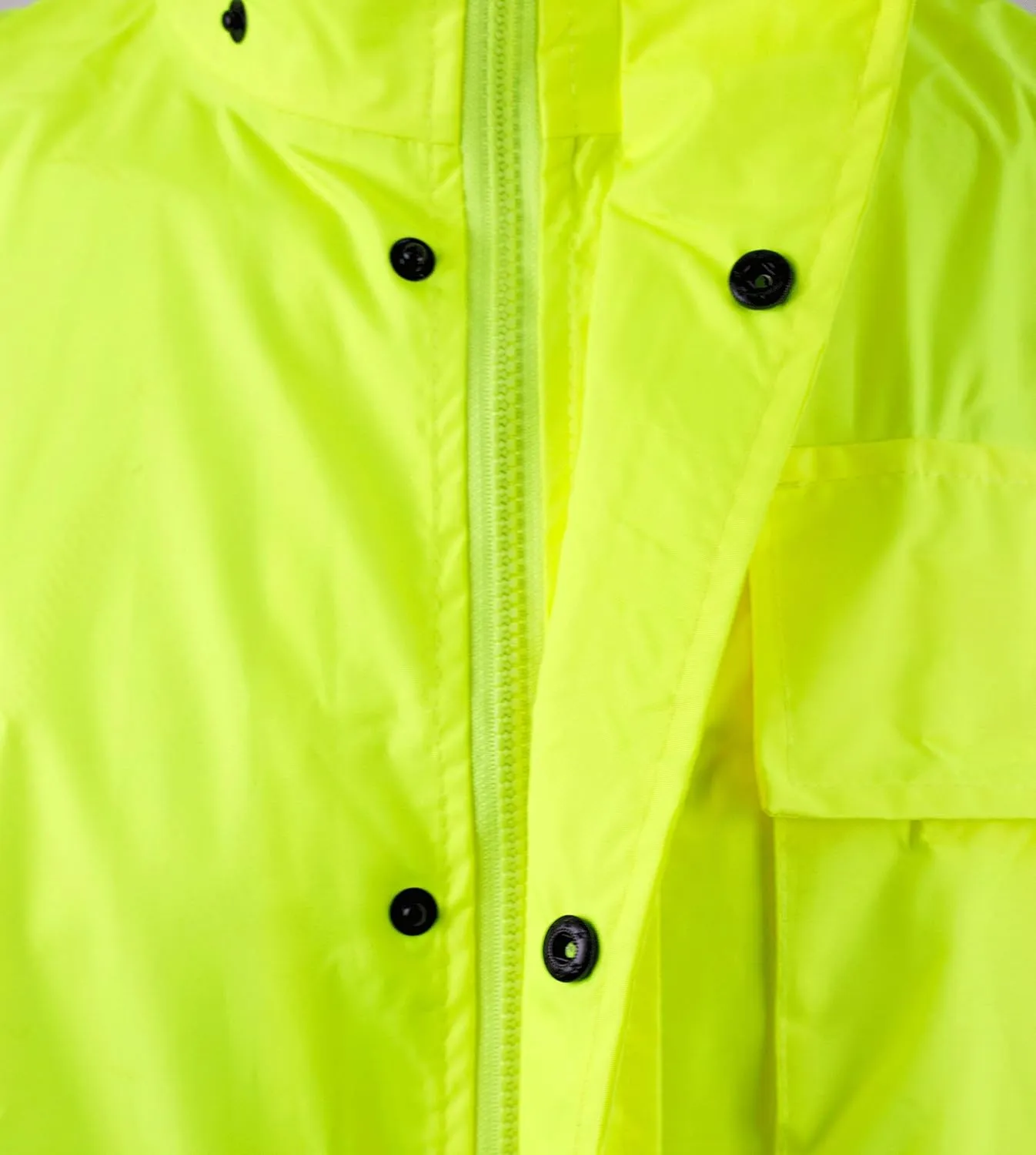 New York Hi-Viz Workwear RK Safety RW-CLA3 Class 3 Rain suit, Jacket, Pants High Visibility Reflective Black Bottom