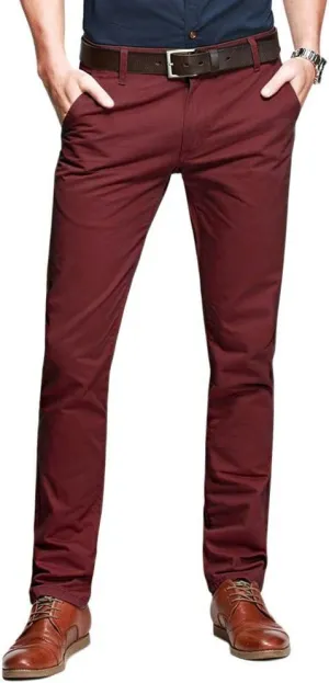 OCHENTA Mens Tapered Flat Front Casual Dress Pants, Chinos Pants Men