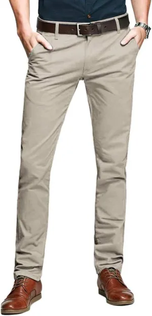 OCHENTA Mens Tapered Flat Front Casual Dress Pants, Chinos Pants Men