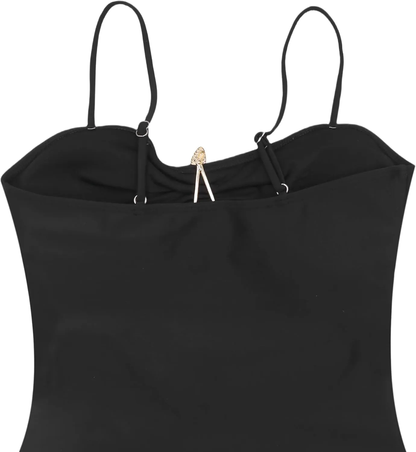 One Piece Swimsuit for Women Beach Bathing Suit Sexy Metal Starfish Cut Out Ruched Swimwear Summer Onepiece