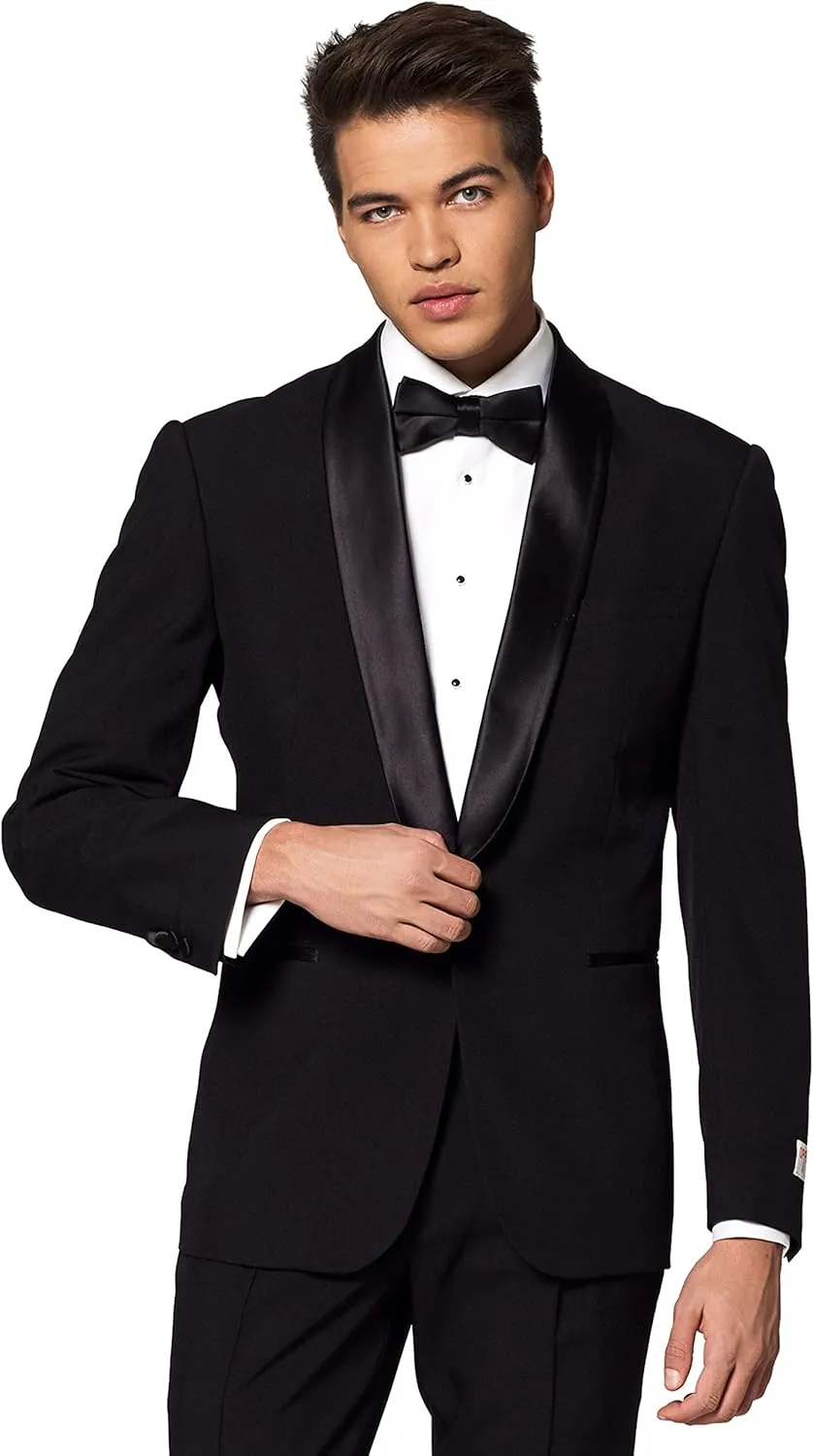 Opposuits Men's Formal Outfit - Premium Tuxedo Suit - Slim Fit - Includes Blazer, Pants and Bow Tie