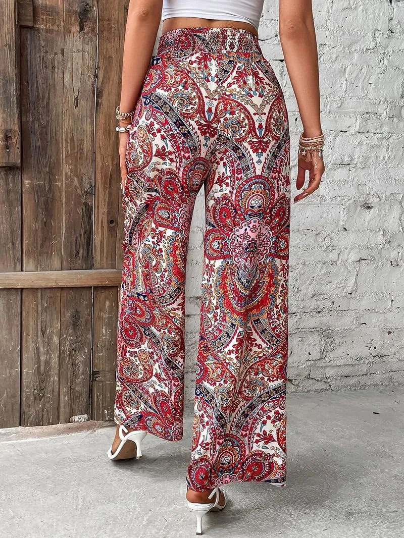 Palazzo Pants for Women 2024 High Waisted Boho Casual Loose Summer Wide Leg Pants