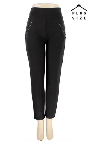 QI501 Plus Size Lady Fleece Lined Jeggings 12pcs Pack