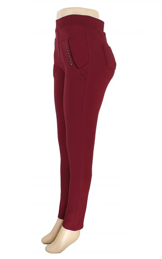 QI501 Plus Size Lady Fleece Lined Jeggings 12pcs Pack