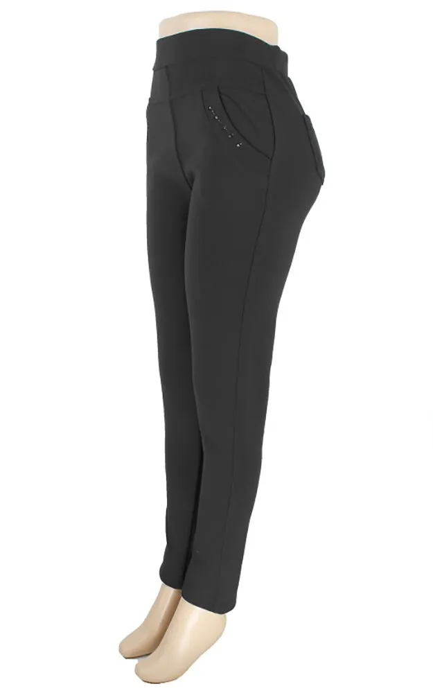 QI502 Plus Size Lady Fleece Lined Jeggings 12pcs Pack