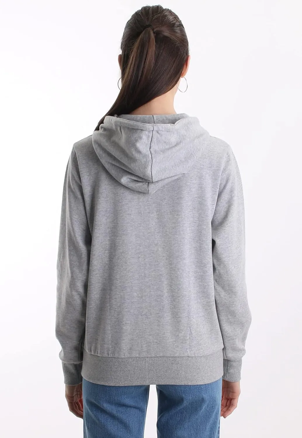 Regular Fit Women's Casual Full-Zip Hoodie Lightweight Long Sleeve Sweatshirt Casual Jacket with Pocket