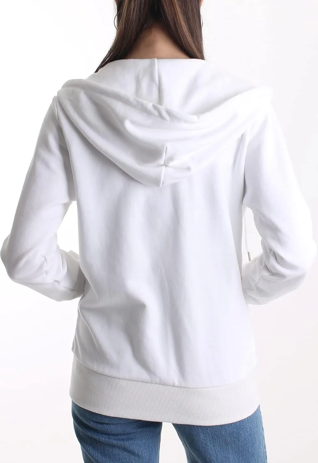 Regular Fit Women's Casual Full-Zip Hoodie Lightweight Long Sleeve Sweatshirt Casual Jacket with Pocket