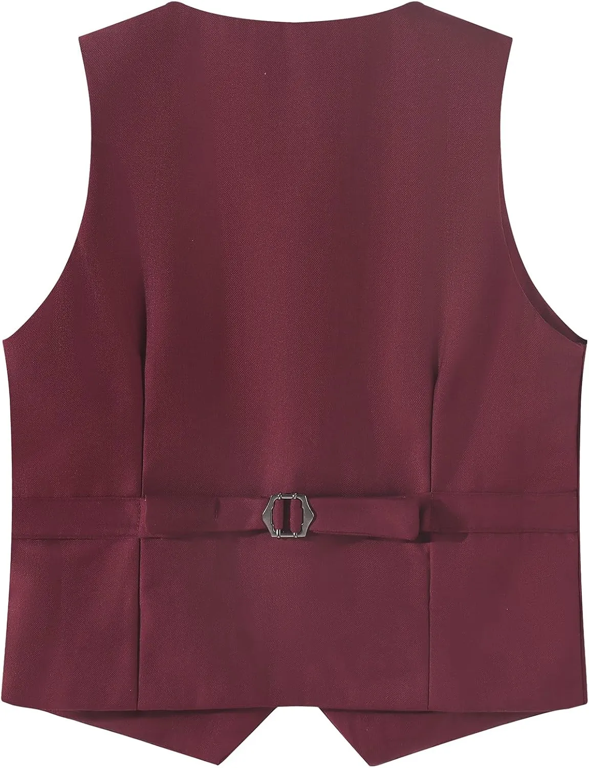 Spring&Gege Boy's Formal Suit Vest Solid Dress Waistcoat Vest with Pockets, Size 4-14 Years
