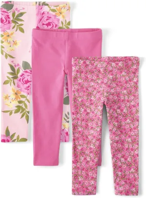 The Children's Place Baby Girls' and Toddler Leggings 3-Pack