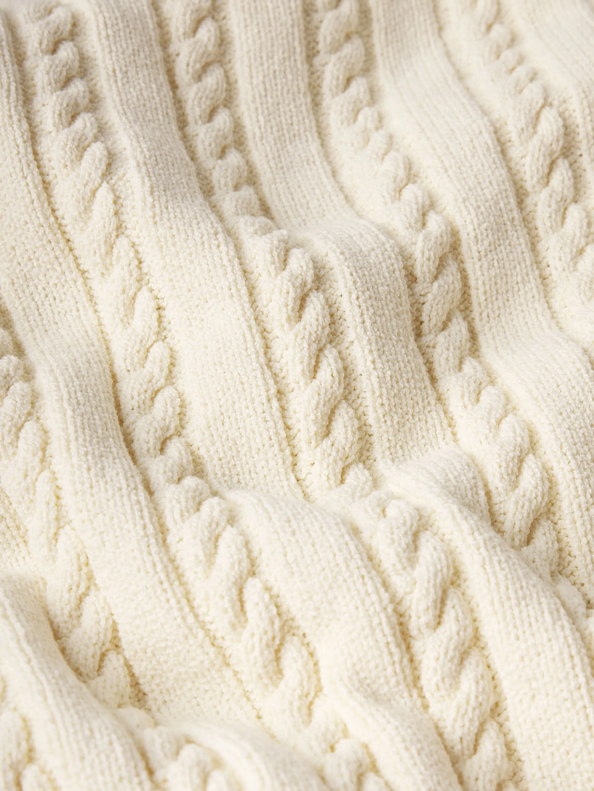 The Trimmed Cardi -- Cream Multi