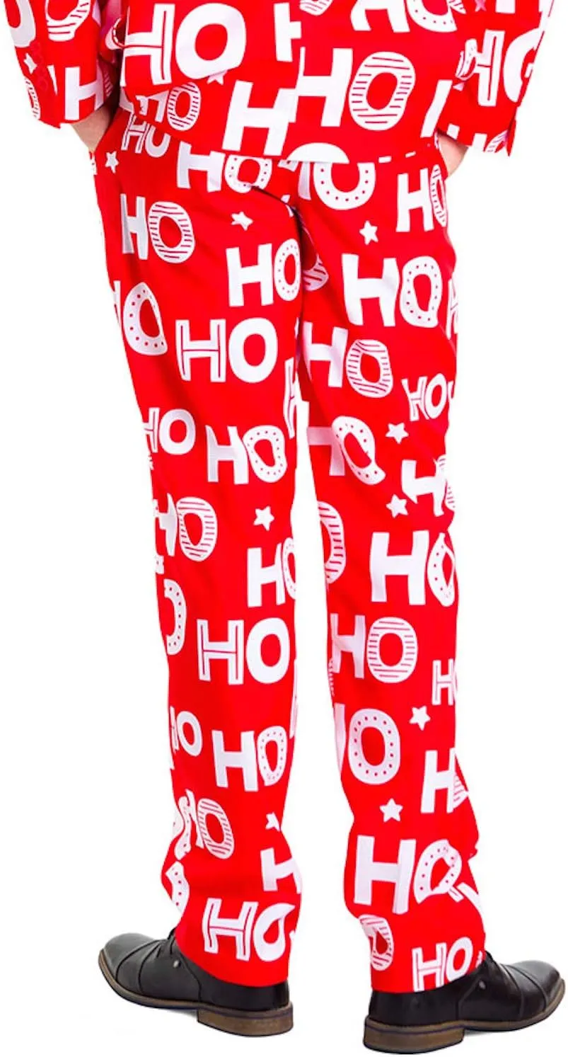 Tipsy Elves Men's Christmas Holiday Suit Pants - Ugly Christmas Sweater Inspired Slacks for Men