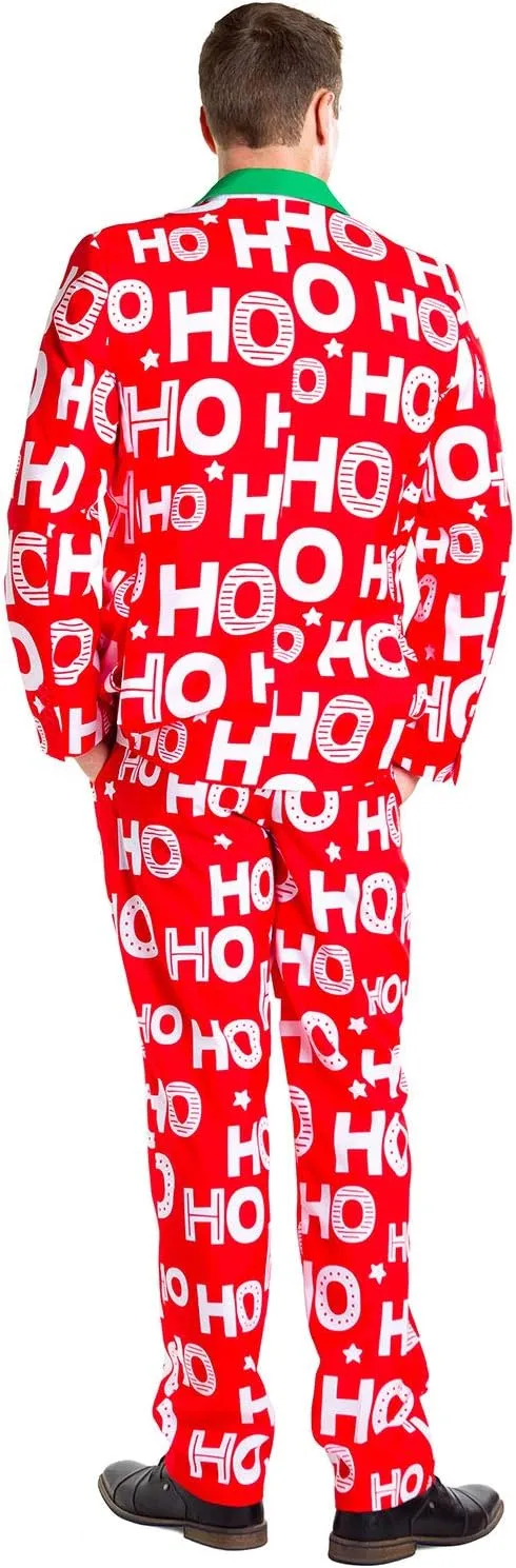 Tipsy Elves Men's Christmas Holiday Suit Pants - Ugly Christmas Sweater Inspired Slacks for Men
