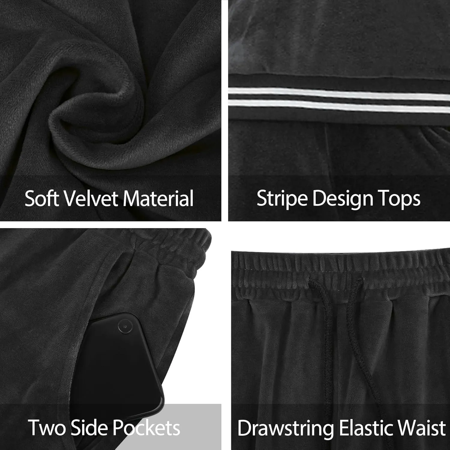 Totatuit Women's Sweatsuit Set Velour Long Sleeve and Pants Sport Sweat Suits 2 Piece Tracksuits Outfits with Pocket S-XXL