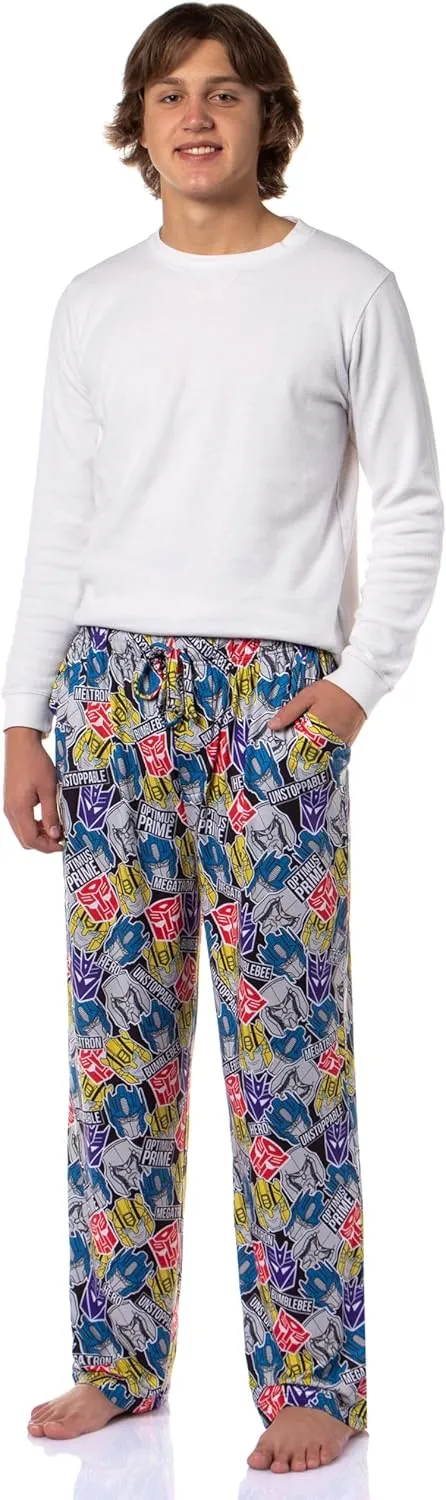 Transformers Men's Tossed Print Autobots Adult Sleep Lounge Pajama Pants