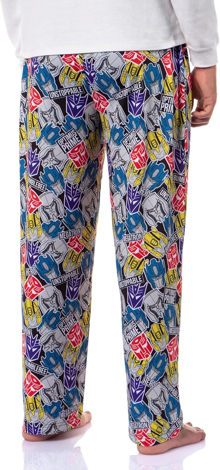 Transformers Men's Tossed Print Autobots Adult Sleep Lounge Pajama Pants
