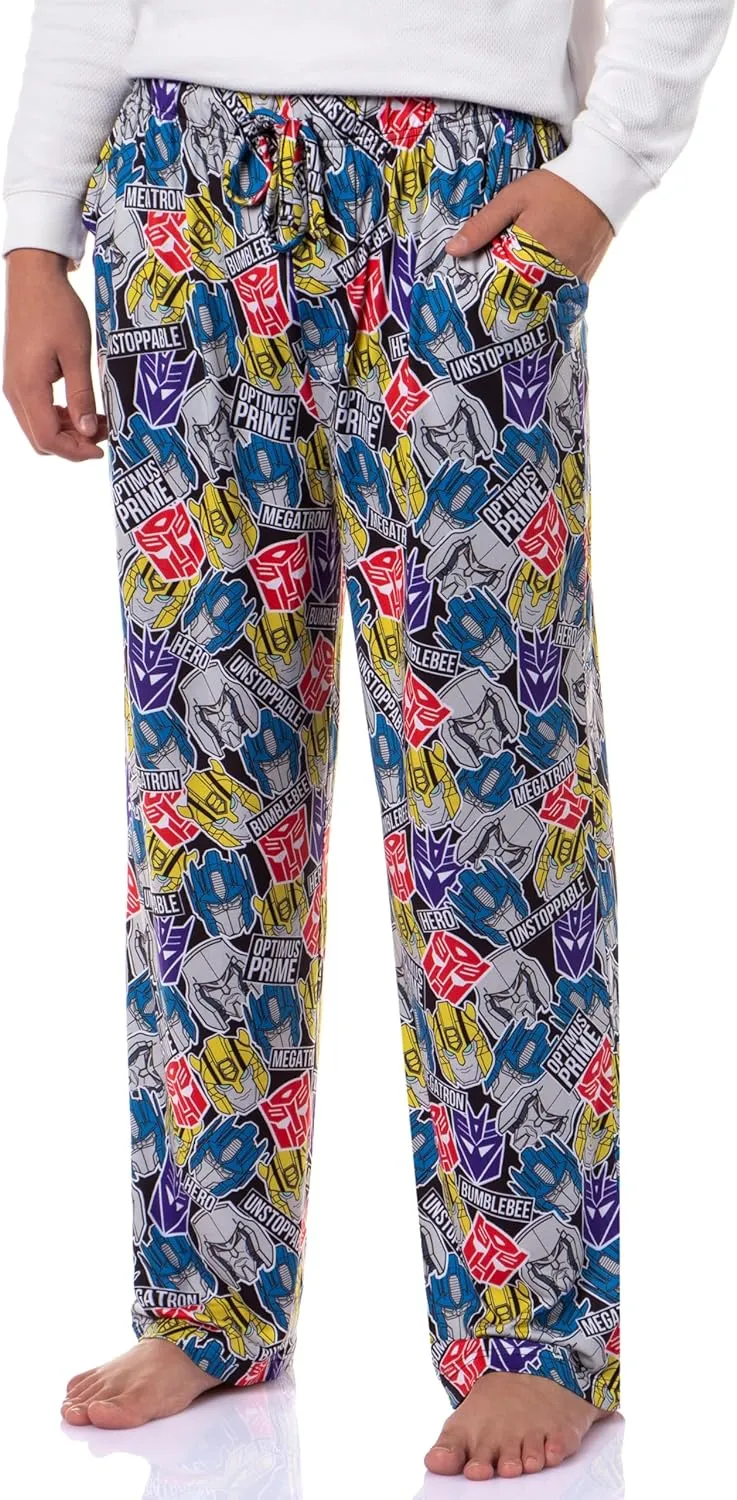 Transformers Men's Tossed Print Autobots Adult Sleep Lounge Pajama Pants