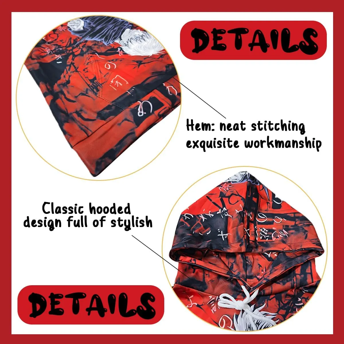 Unisex Anime Hoodie And Sweatpants JJK Cosplay Pullover Men Novelty 3D Printed Hooded Sweatshirt Tracksuit Suit