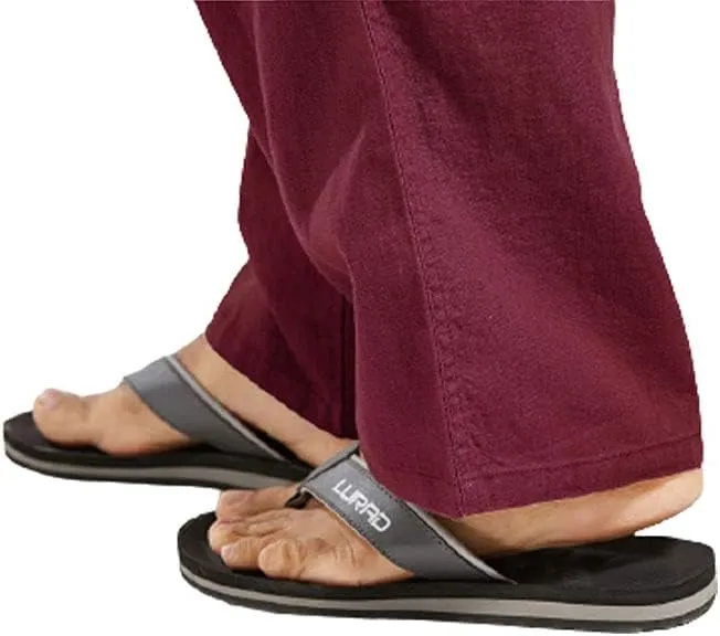 utcoco Qiuse Men's Casual Loose Fit Straight-Legs Stretchy Waist Beach Pants