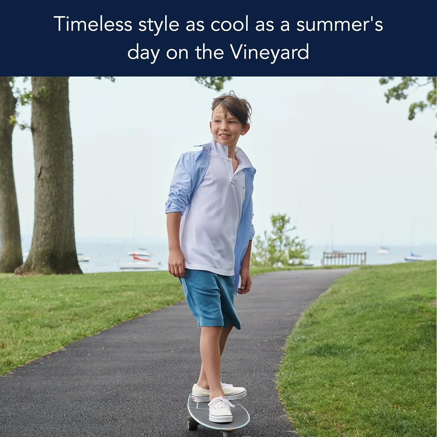 vineyard vines Boys' Edgartown Short Sleeve Pique Polo