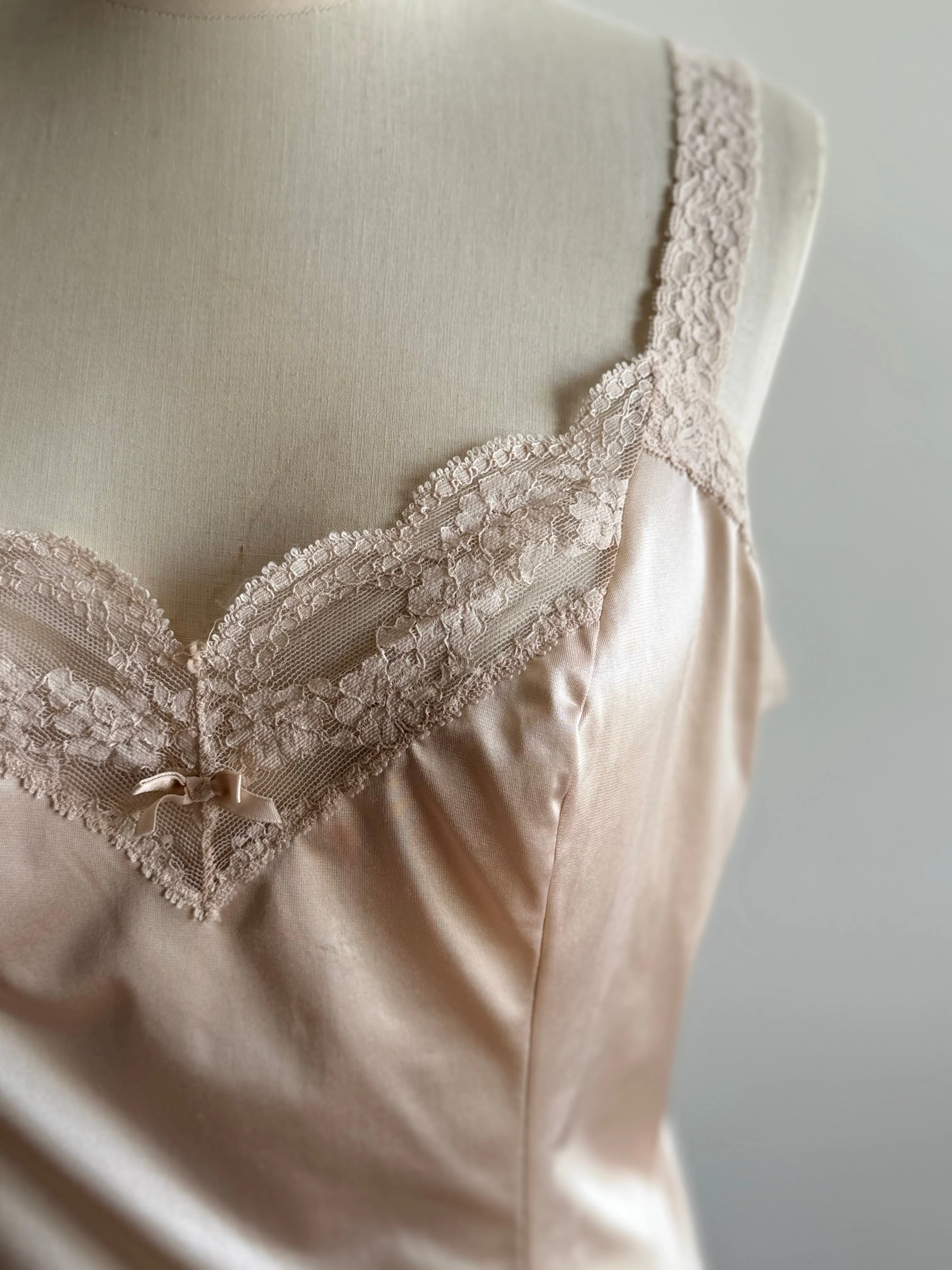 Vintage Cami with Lace Trim
