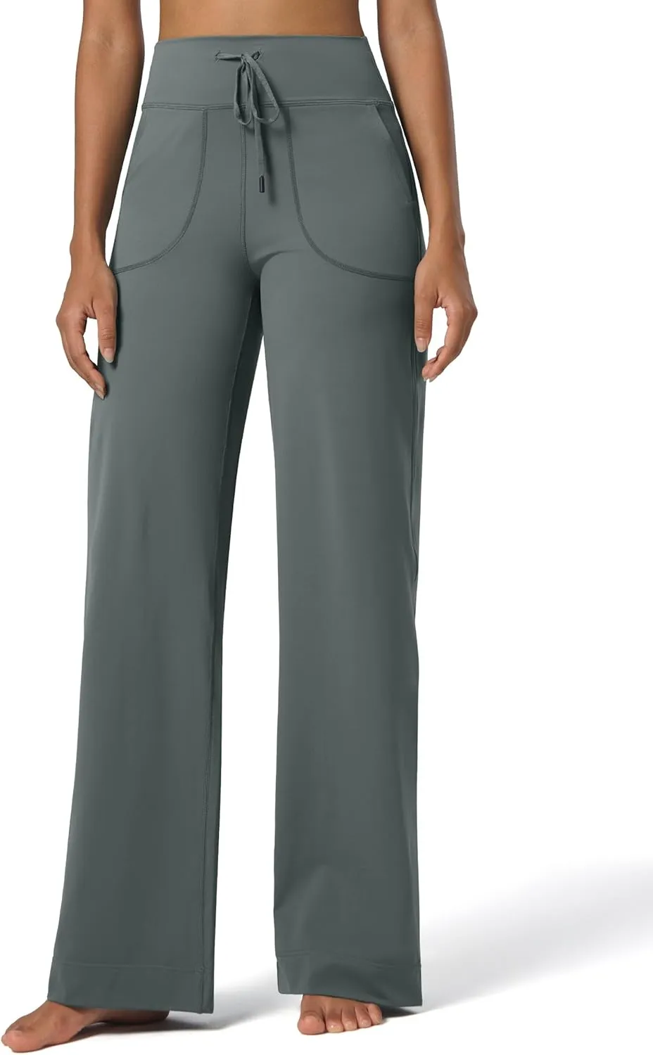 Willit Women's Wide Leg Pants Yoga Pants with Pockets High Waist Stretch Casual Lounge Comfy Pants 29" 31"